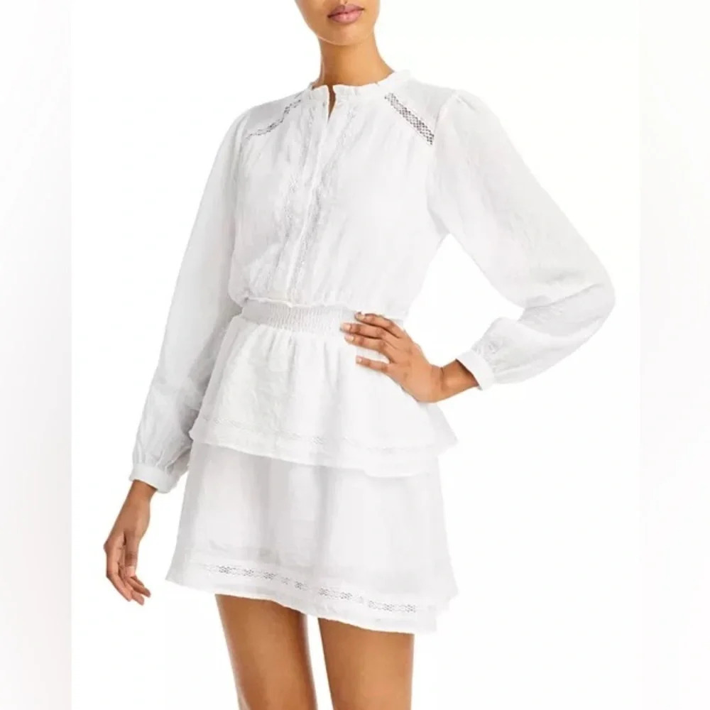 Elegant White Long Sleeve Dress